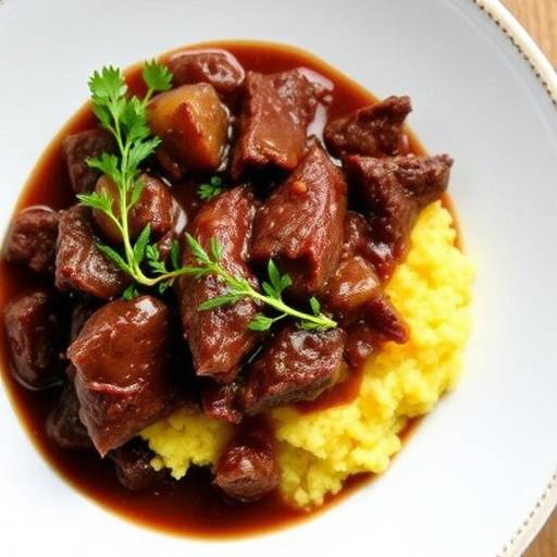 Brasato al Sangiovese con polenta