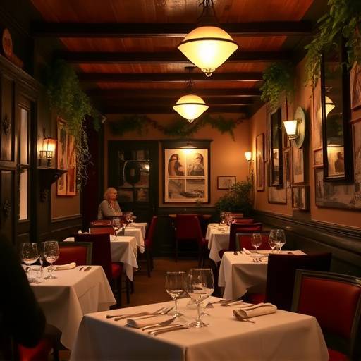 Interno accogliente della Trattoria del Sole con tavoli apparecchiati